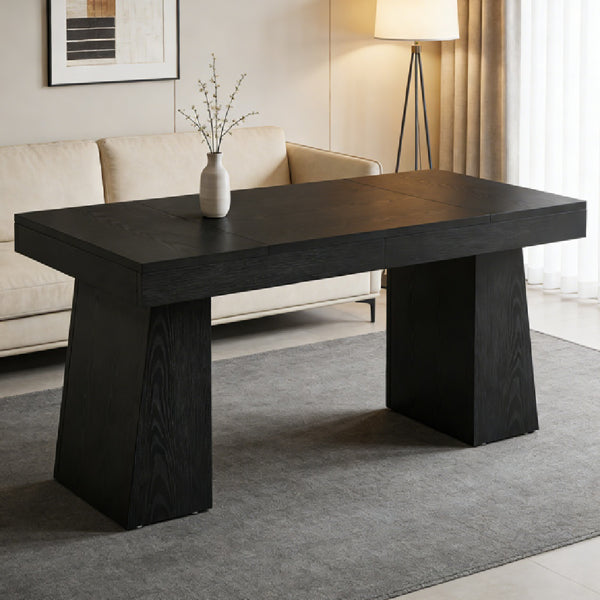 Executive Black Oak Desk — Minimalist Design