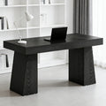 Executive Black Oak Desk — Minimalist Design